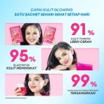 1 Sachet Animate Whiteglo Strawberry Collagen Drink